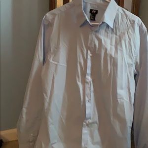 Baby blue casual button down shirt